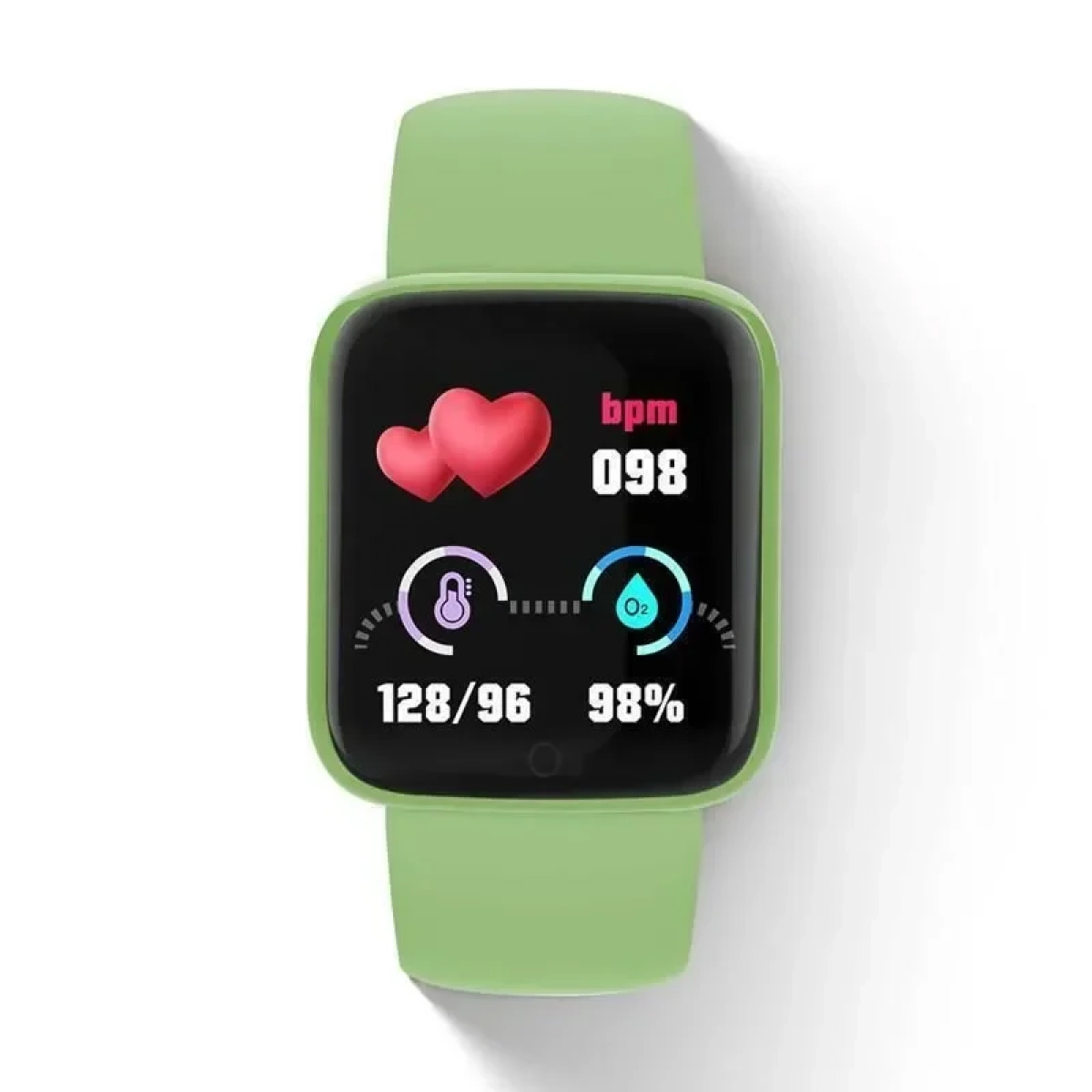 Smartwatch Y68S με Μετρητή Καρδιακών Παλμών Χρώματος Πράσινο SPM Y68S-Green