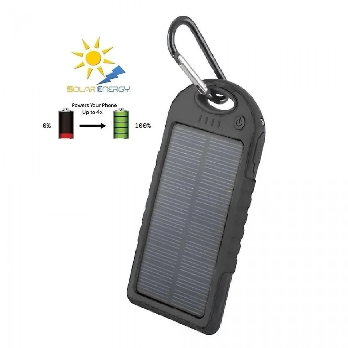 PowerBank 5000 mAh solar FOREVER PB-016 black