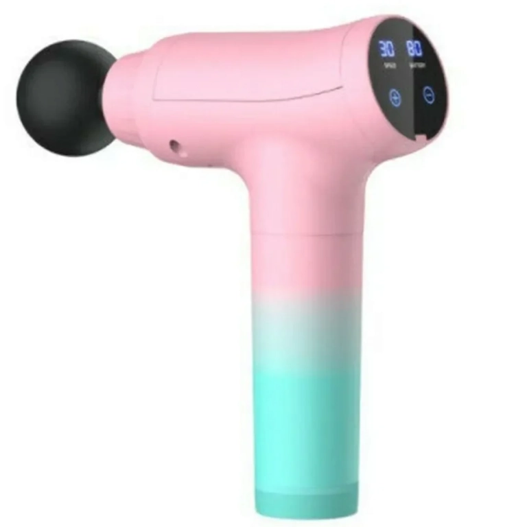 Mdhl 7016 Fascial Massage Gun- Συσκευή Μασάζ με 6 Κεφαλές & 30 Ταχύτητες - Ροζ