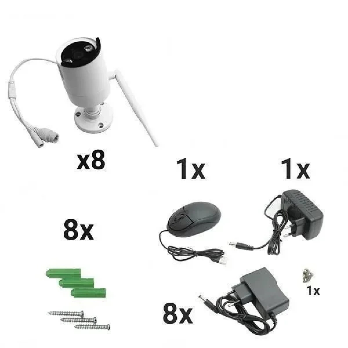 ΣΕΤ ΚΑΤΑΓΡΑΦΗΣ ΜΕ 8 ΚΑΜΕΡΕΣ CCTV CAMERA KIT ANDOWL AN-Q-S8i