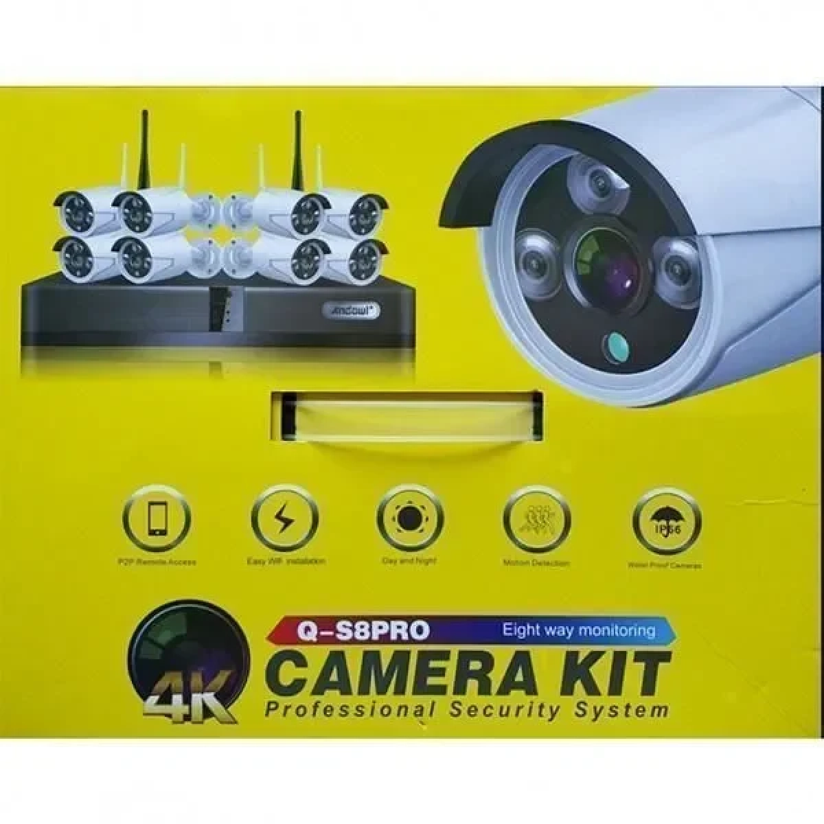 ΣΕΤ ΚΑΤΑΓΡΑΦΗΣ ΜΕ 8 ΚΑΜΕΡΕΣ CCTV CAMERA KIT ANDOWL AN-Q-S8i