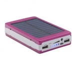 Power bank με ηλιακό φορτιστή και φακός 20 Led Solar 20000mAh Μωβ Eboot ES20000