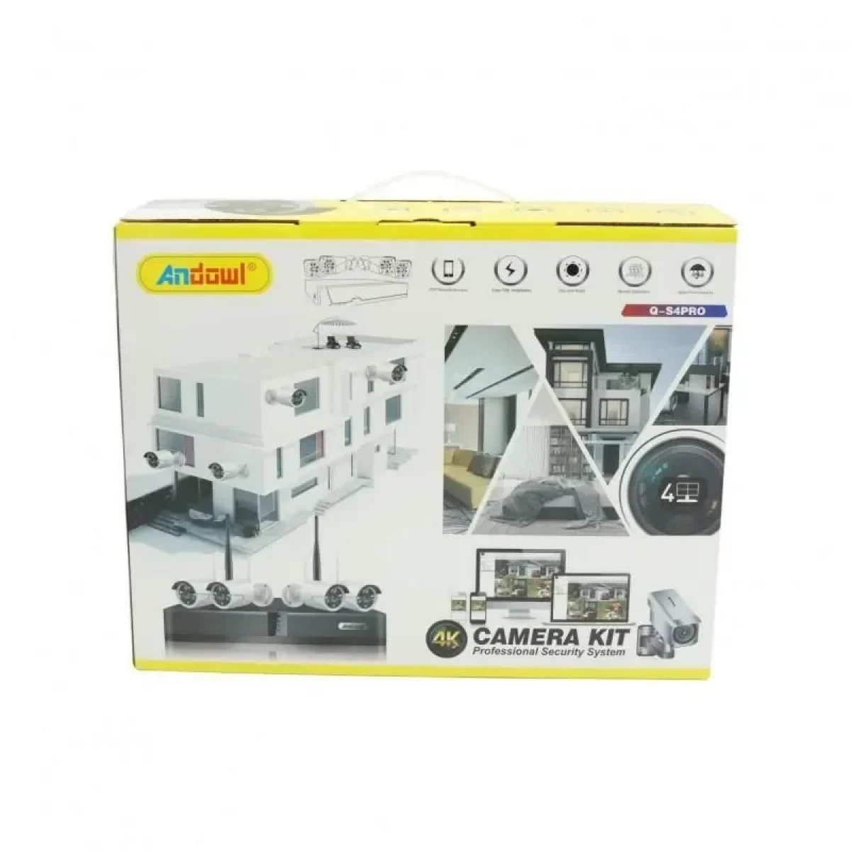 Σετ καταγραφής και εποπτείας με 4 κάμερες 4K CCTV Camera Kit Andowl Q-S4PRO