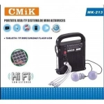 Επιτραπέζιο Ραδιόφωνο Ηλιακό με Bluetooth και USB CMiK MK-213 Μαύρο