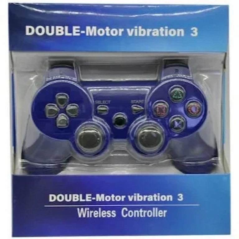 ΑΣΥΡΜΑΤΟ ΧΕΙΡΙΣΤΗΡΙΟ DOUBLE-MOTOR VIBRATION 3 WIRELESS CONTROLLER ΜΠΛΕ