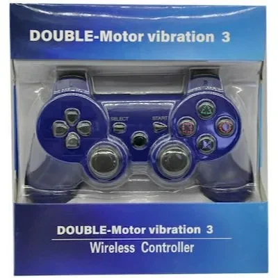 Ασυρματο Χειριστηριο Double-Motor Vibration 3 Wireless Controller Μπλε