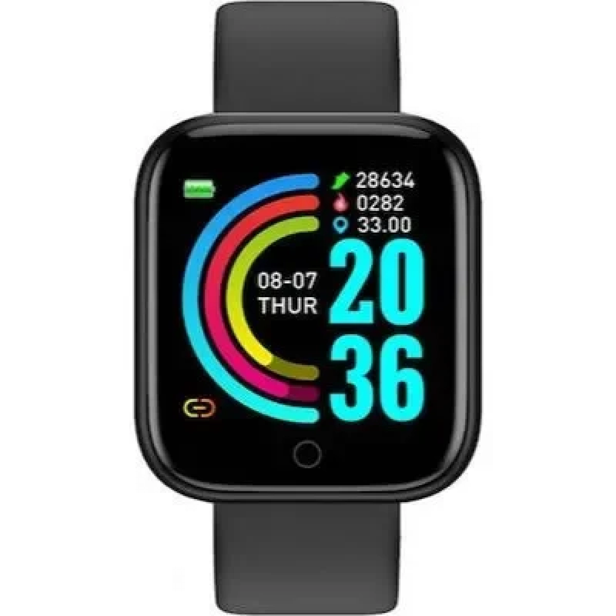 Smartwatch Y68S με Μετρητή Καρδιακών Παλμών Χρώματος Μαύρο SPM Y68S-Black