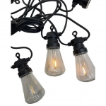 Ηλιακό σετ LED γιρλάντα με 10 λαμπτήρες τύπου edison 7,5m θερμό χρώμα OEM