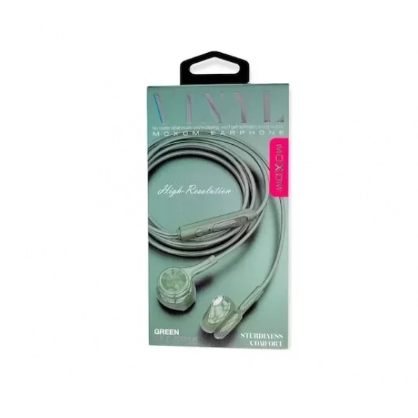 Moxom MX-EP15 Earbuds Handsfree με Βύσμα 3.5mm Πράσινο