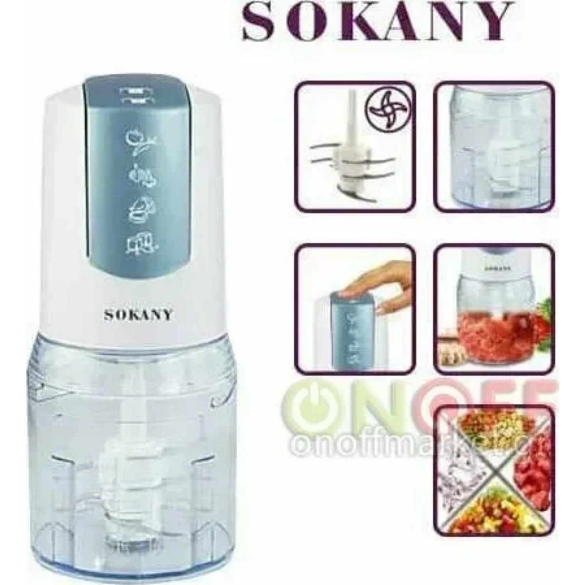 Sokany SM-400 Πολυκόπτης Multi 400W με Δοχείο 0.5lt - Image 4