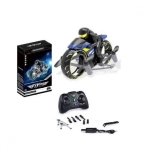 Drone Flying Motorcycle Land Air Motorcycle Aircraft 360° Stunt Flying Toy (Blue) - OEM