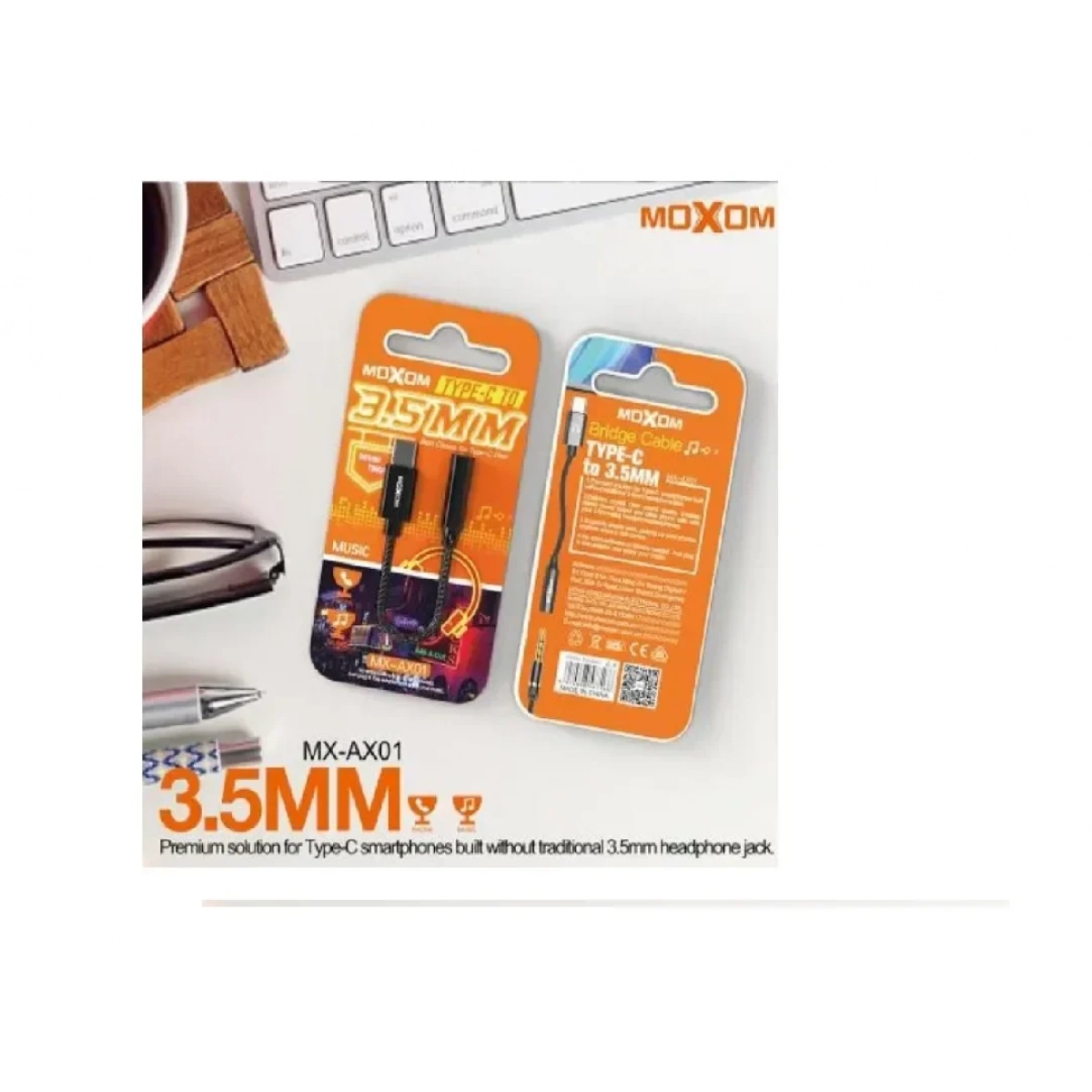 Moxom Μετατροπέας USB-C male σε 3.5mm female (MX-AX01)