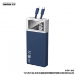 Remax RPP-189 Fly Series Power Bank 20000mAh 22.5W με Θύρα USB-A και Θύρα USB-C Μπλε