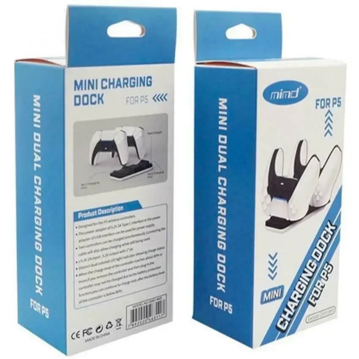SND-463 mini dual charging dock for PS5 type C 5V gamepad fast charger a