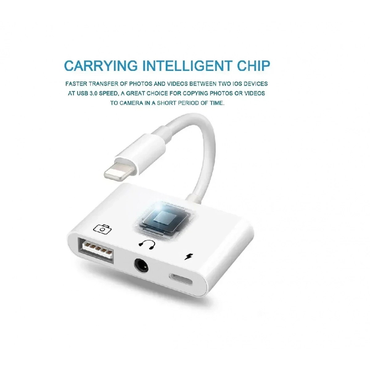3 In 1 Adapter For Lightning To Audio +USB 3.0/2.0 OTG
