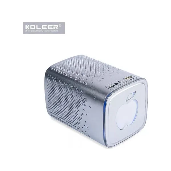 Koleer S818 Ηχείο Bluetooth 10W με Ραδιόφωνο και 6 ώρες Λειτουργίας Silver
