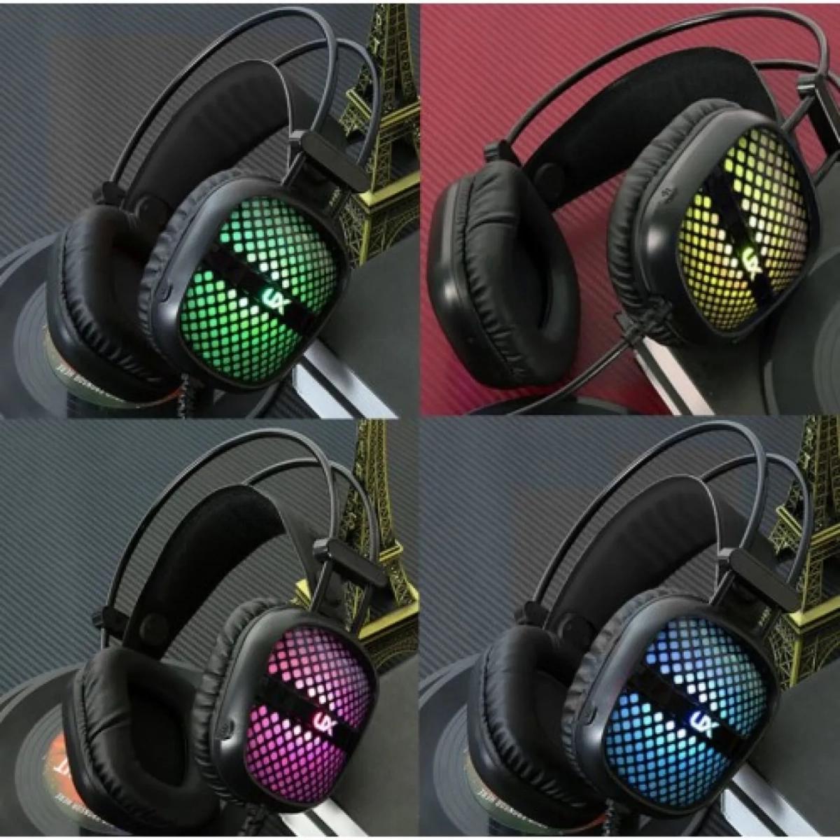 Gaming Ακουστικά 3,5 mm με LED E-Sport Headphones με Μικρόφωνο - LED RGB The Engineer b