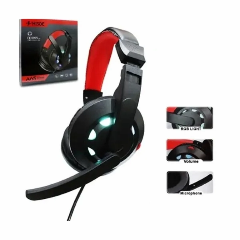 Misde A65 Ενσύρματο 3,5mm Headset Gaming Led με μικρόφωνο ΟΕΜ