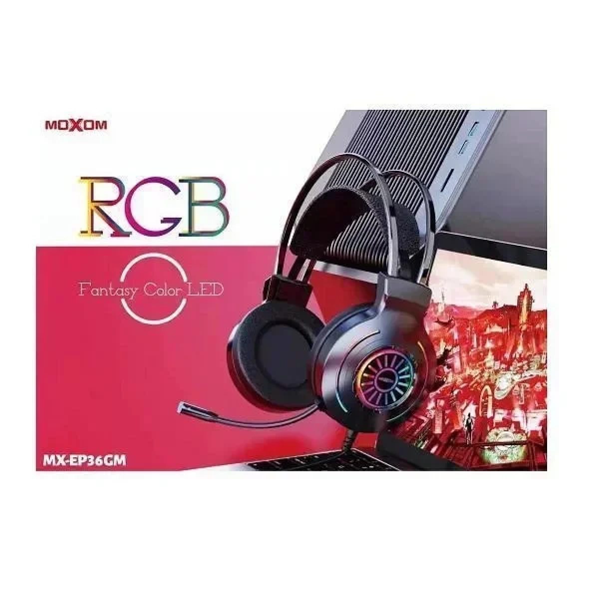 Moxom MX-EP21 Over Ear Gaming Headset 3.5mm USB a