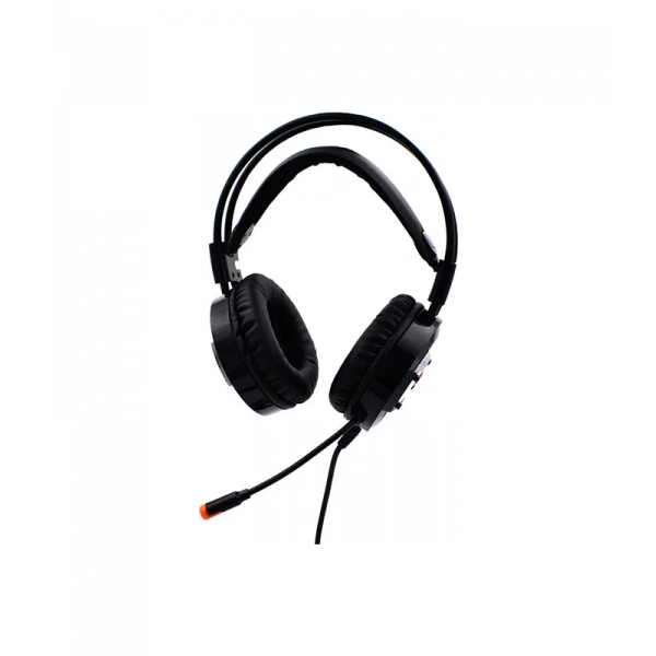 Gaming Headset Φ50mm με Πορτοκαλί Φωτισμό LED για PS4, PC, Laptop, Smartphone +& Tablet Moxom MX-EP23 GM – Μαύρο