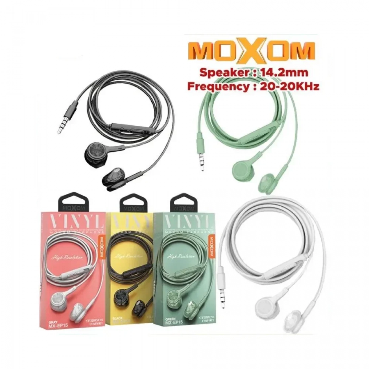 Moxom MX-EP15 Earbuds Handsfree με Βύσμα 3.5mm