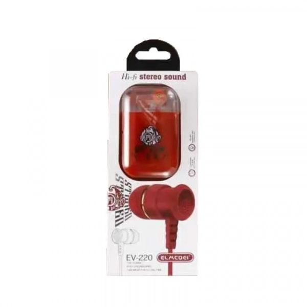 EV-220 In-ear Handsfree με Βύσμα 3.5mm Κόκκινο