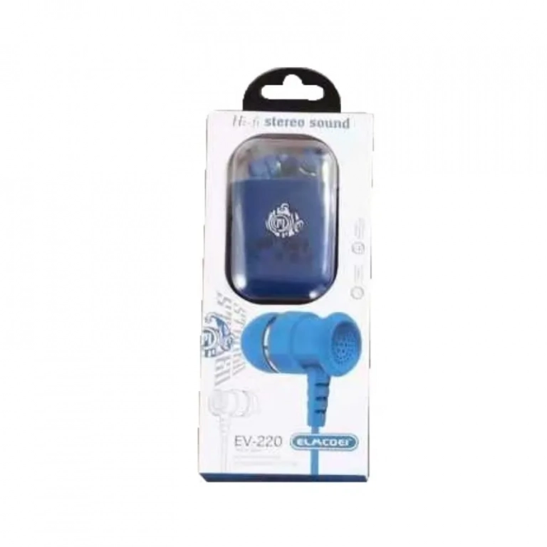 EV-220 In-ear Handsfree με Βύσμα 3.5mm Μπλε