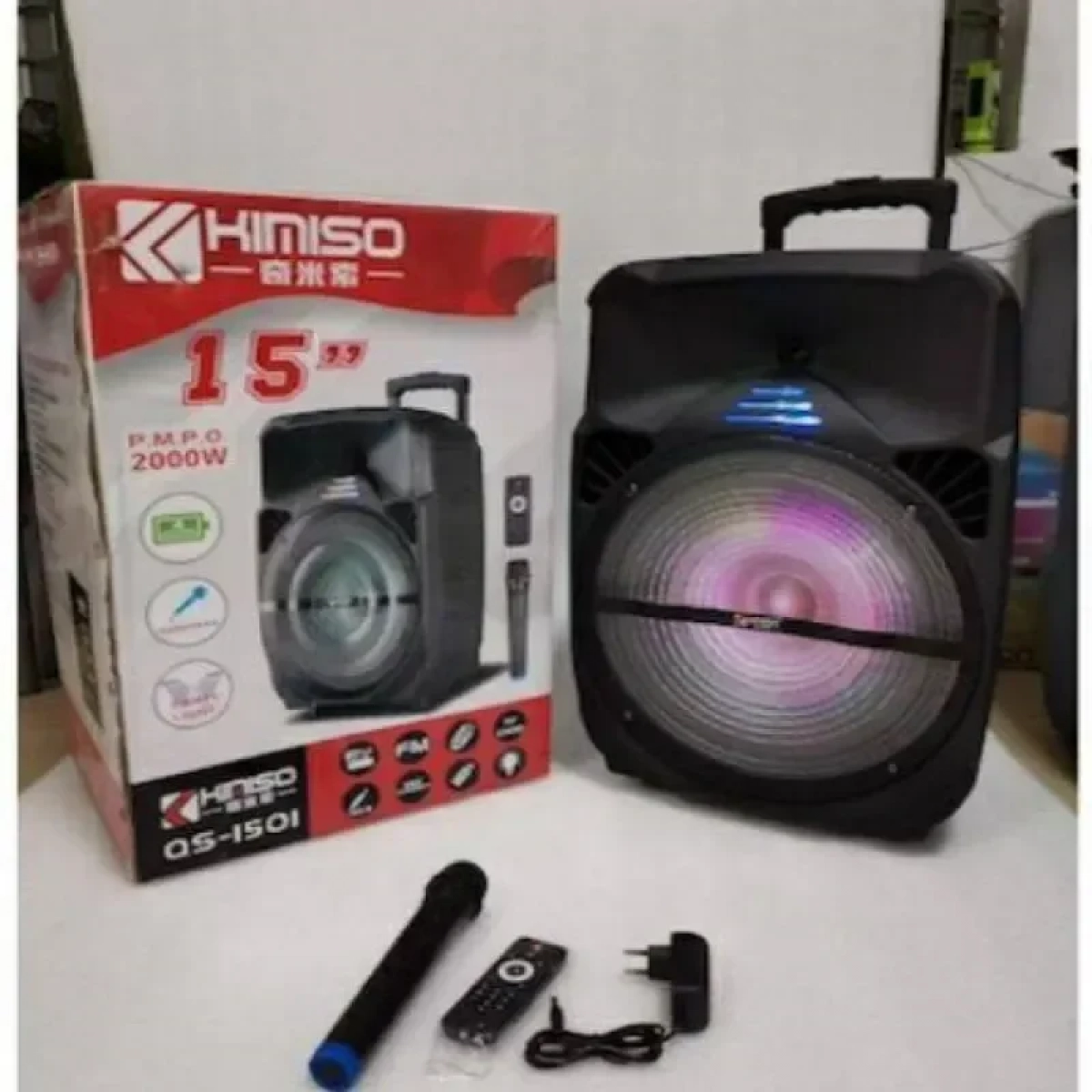 Ηχείο με λειτουργία Karaoke Kimiso QS 1501-Μαύρο