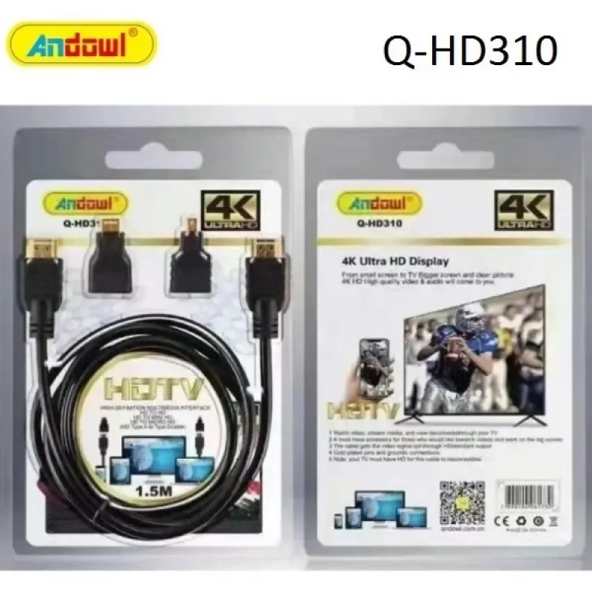 Καλώδιο Οθόνης HDTV 4K ANDOWL Q-HD310