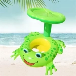 Βρεφικό Σωσίβιο Swimtrainer με Μήκος 70εκ. και Σκίαστρο για 6 Μηνών έως 3 Ετών Πράσινο 8251 Βάτραχος