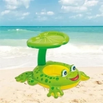 Βρεφικό Σωσίβιο Swimtrainer με Μήκος 70εκ. και Σκίαστρο για 6 Μηνών έως 3 Ετών Πράσινο 8251 Βάτραχος