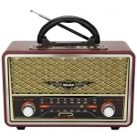 Luvianta M-156BT Retro Επιτραπέζιο Ραδιόφωνο Επαναφορτιζόμενο με USB Καφέ