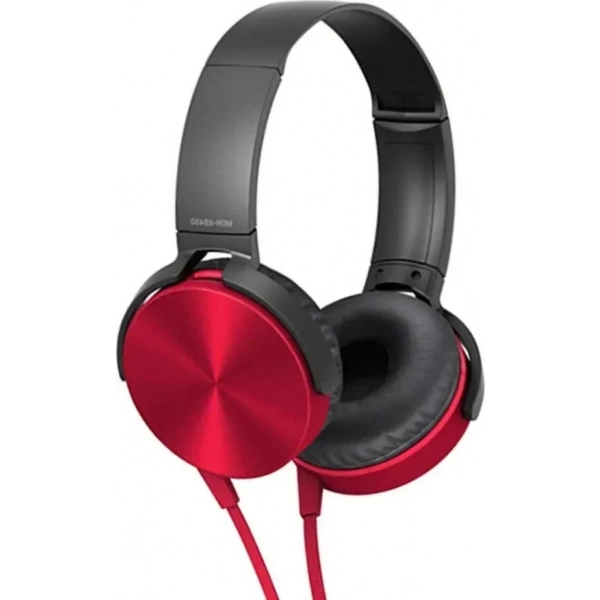 On Ear Extra Bass Ενσύρματα On Ear Ακουστικά Κόκκινα
