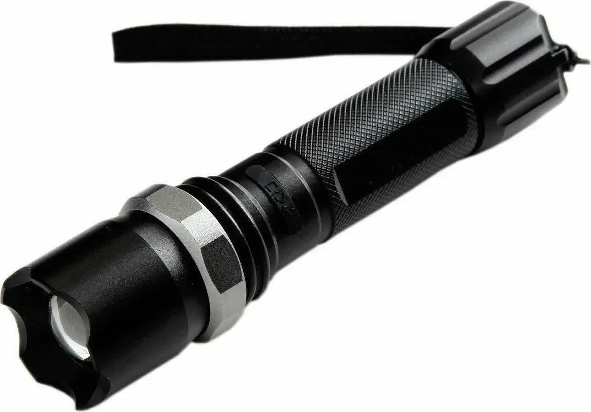 Swat Multifunction Rechargeable Led 50W Flashlight Torch With Luxeon 3 Watt Led Bulb + Ac Adaptor + 12V Dc Car Charger + Rechargeable Battery (