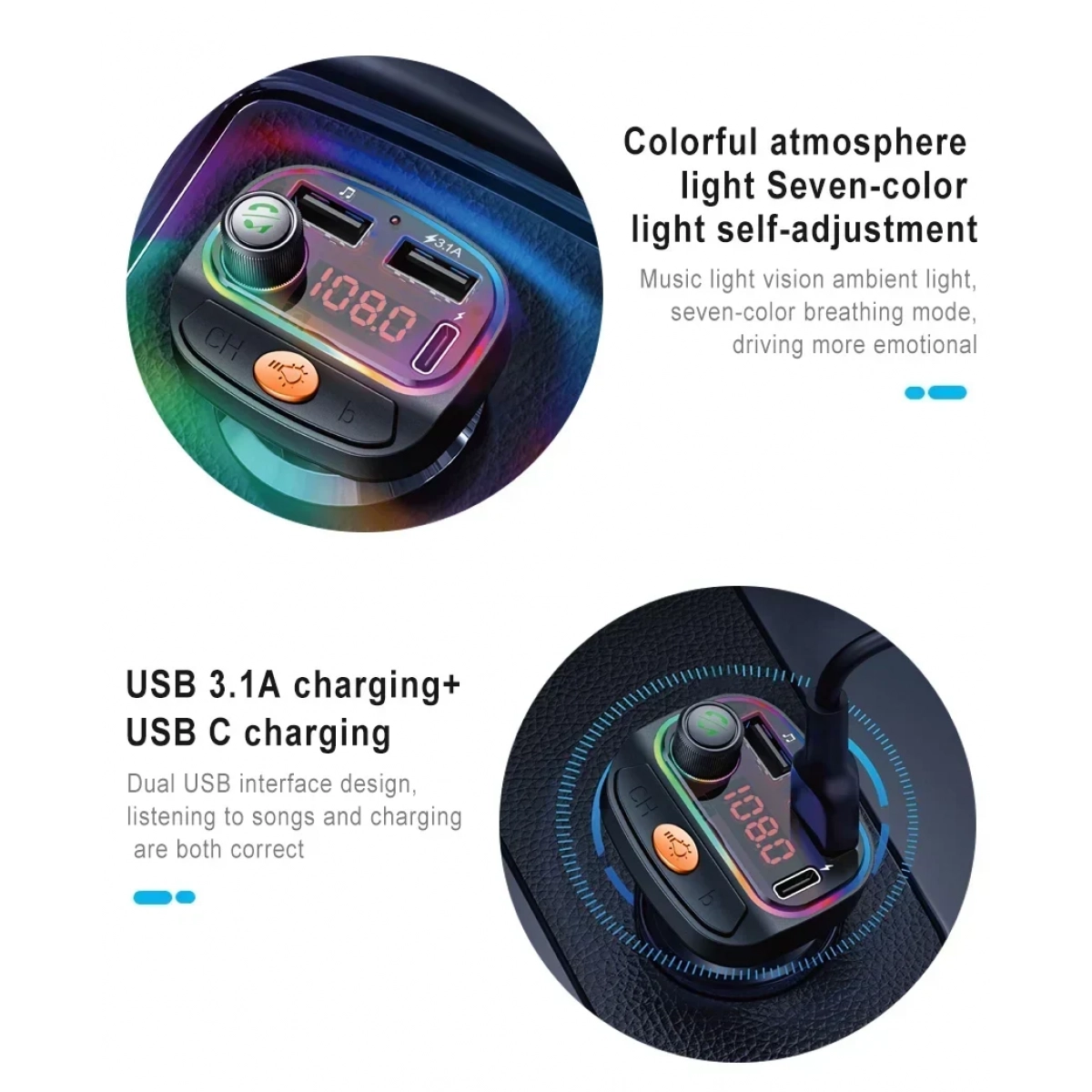 FM Transmitter C15 με Bluetooth / USB