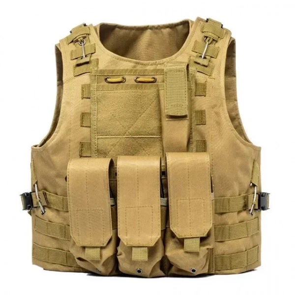 Camouflage Hunting Military Tactical Vest Στρατιωτικό Γιλέκο Καμουφλάζ σε ανοιχτό καφέ