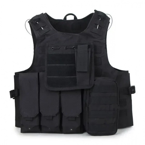 Camouflage Hunting Military Tactical Vest Στρατιωτικό Γιλέκο Καμουφλάζ σε μαύρο