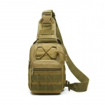 Military Sling Shoulder Tactical Bagpack Τσάντα χιαστί για αναρρίχηση πεζοπορίας σε ανοιχτό καφέ 8L