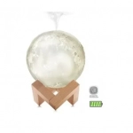 Ανάγλυφο Φωτιστικό Αφής Υγραντήρας 3D Moon Lamp LED Λευκό - Image 4