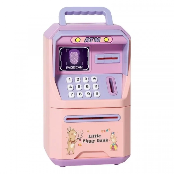 Money Box για παιδια Κινούμενα σχέδια μουσικής Κωδικός κατάθεσης Μηχάνημα αυτόματης κύλισης χρημάτων Atm