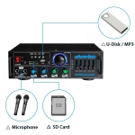 Ενισχυτής ήχου 2X70W karaoke FM / Bluetooth / MP3 / Usb  Andowl Q-GF289 - Image 3
