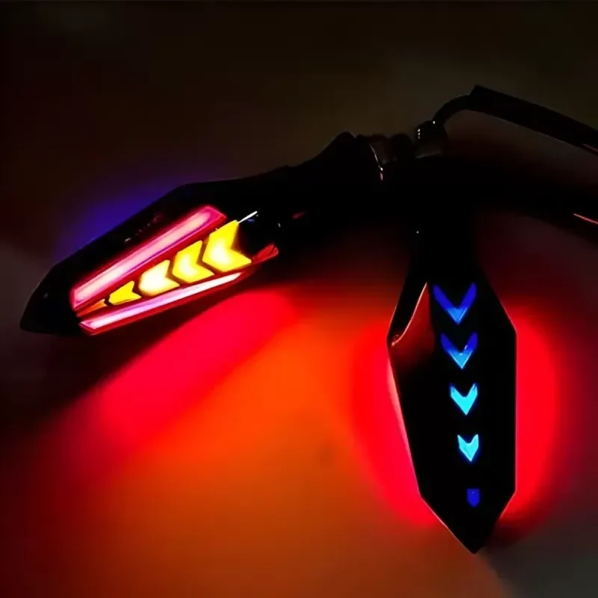 A LED ΦΛΑΣ ΜΟΤΟΣΥΚΛΕΤΑΣ UNIVERSAL SYMP TWIN BRO SY-246 RUNNING YELLOW/RED/BLUE