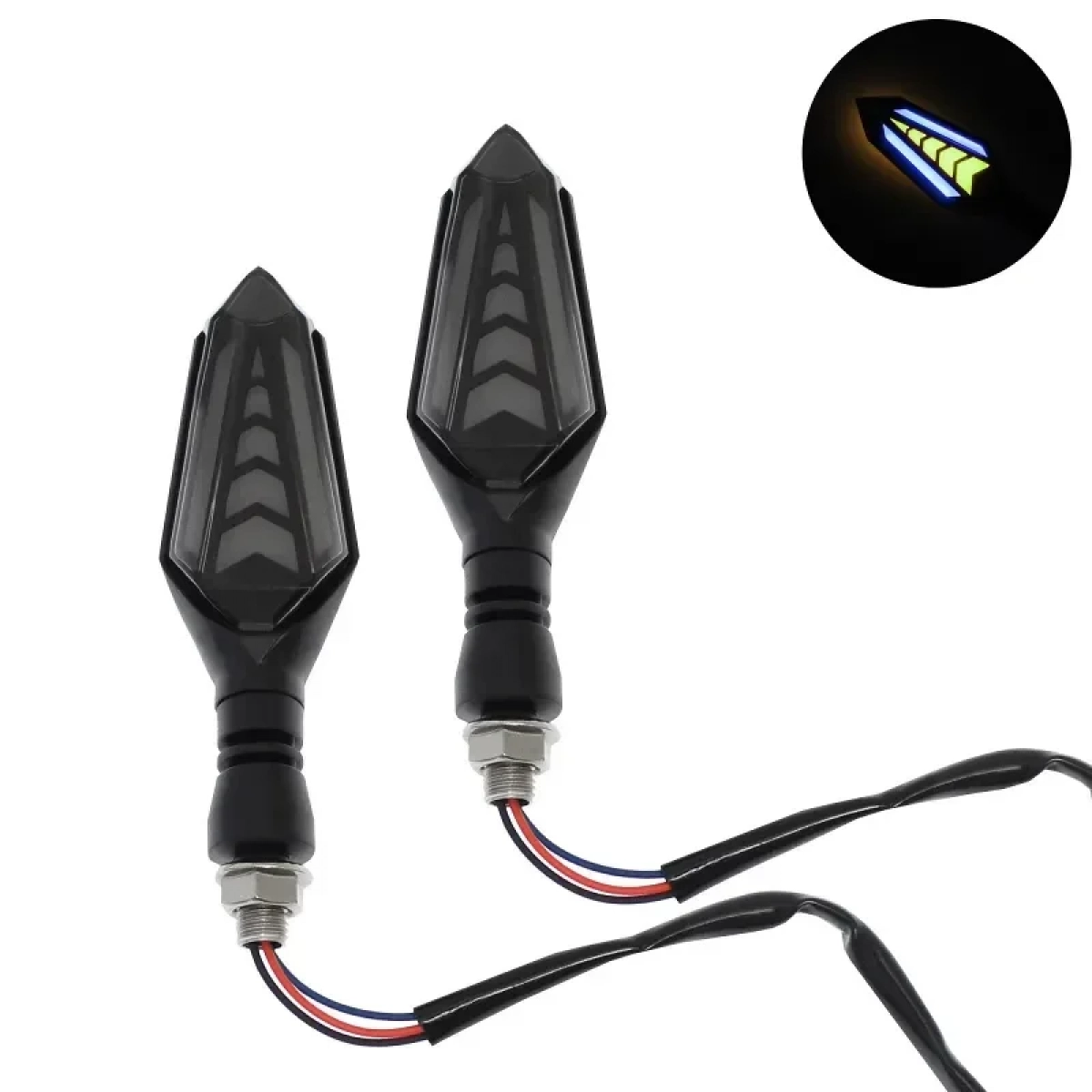 A LED ΦΛΑΣ ΜΟΤΟΣΥΚΛΕΤΑΣ UNIVERSAL SYMP TWIN BRO SY-246 RUNNING YELLOW/RED/BLUE