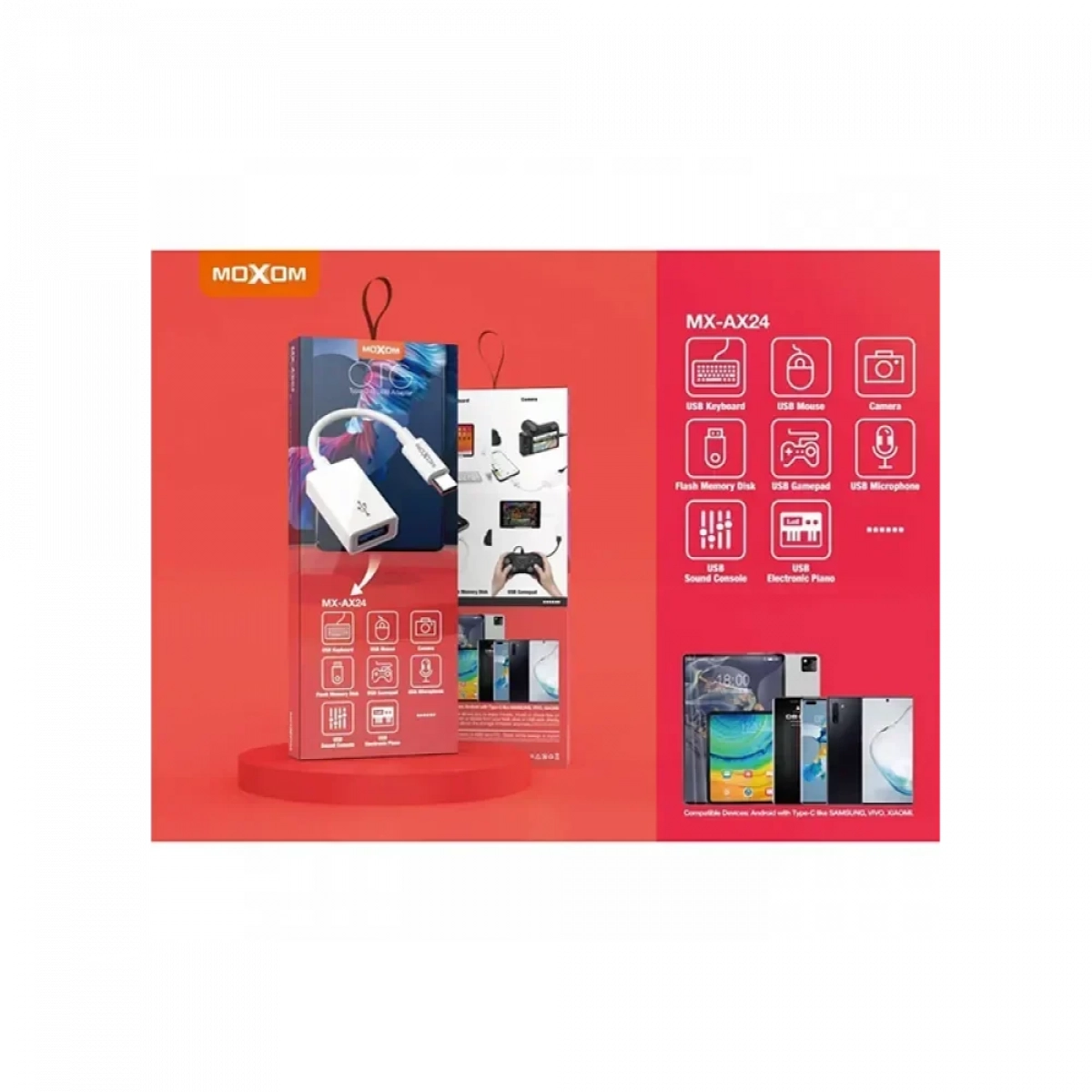 Moxom MX-AX23 USB Lightning connector OTG for apple IPhone / ipad