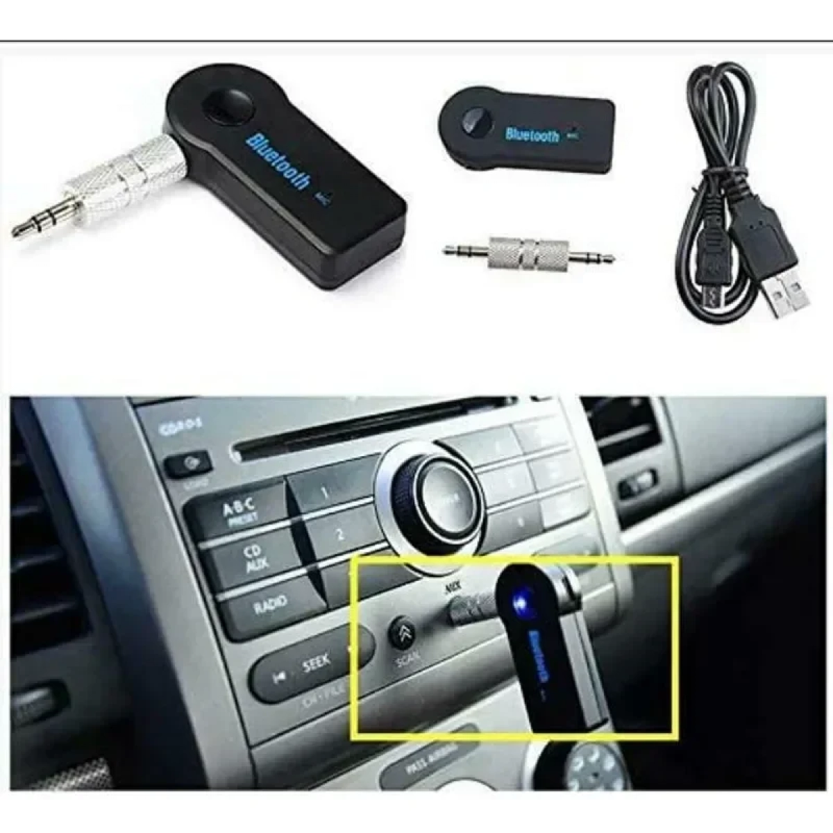 Bluetooth Receiver 3.5mm Jack με ενσωματωμένο μικρόφωνο για το αυτοκίνητο Q-305 Andowl