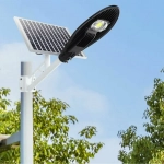 CL-320 Στεγανό Ηλιακό Φωτιστικό Δρόμου IP65 με Αισθητήρα Φωτός και Τηλεχειριστήριο και Ψυχρό Λευκό Φως 20W σε Γκρι Χρώμα