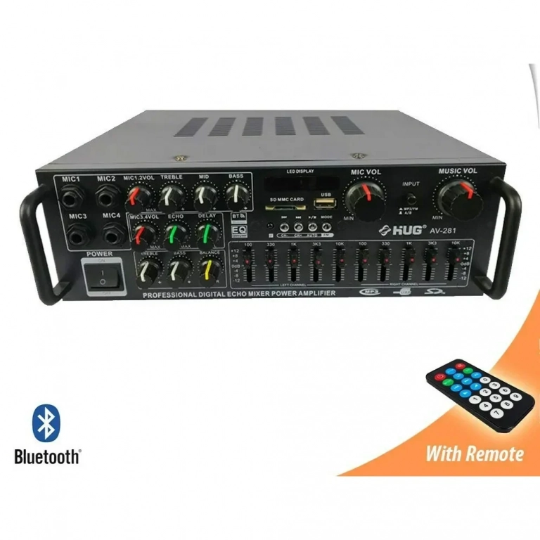 Ενισχυτής ήχου 2X150W karaoke FM/BluetoothMP3/Usb/Bluetooth Andowl Q-GF999