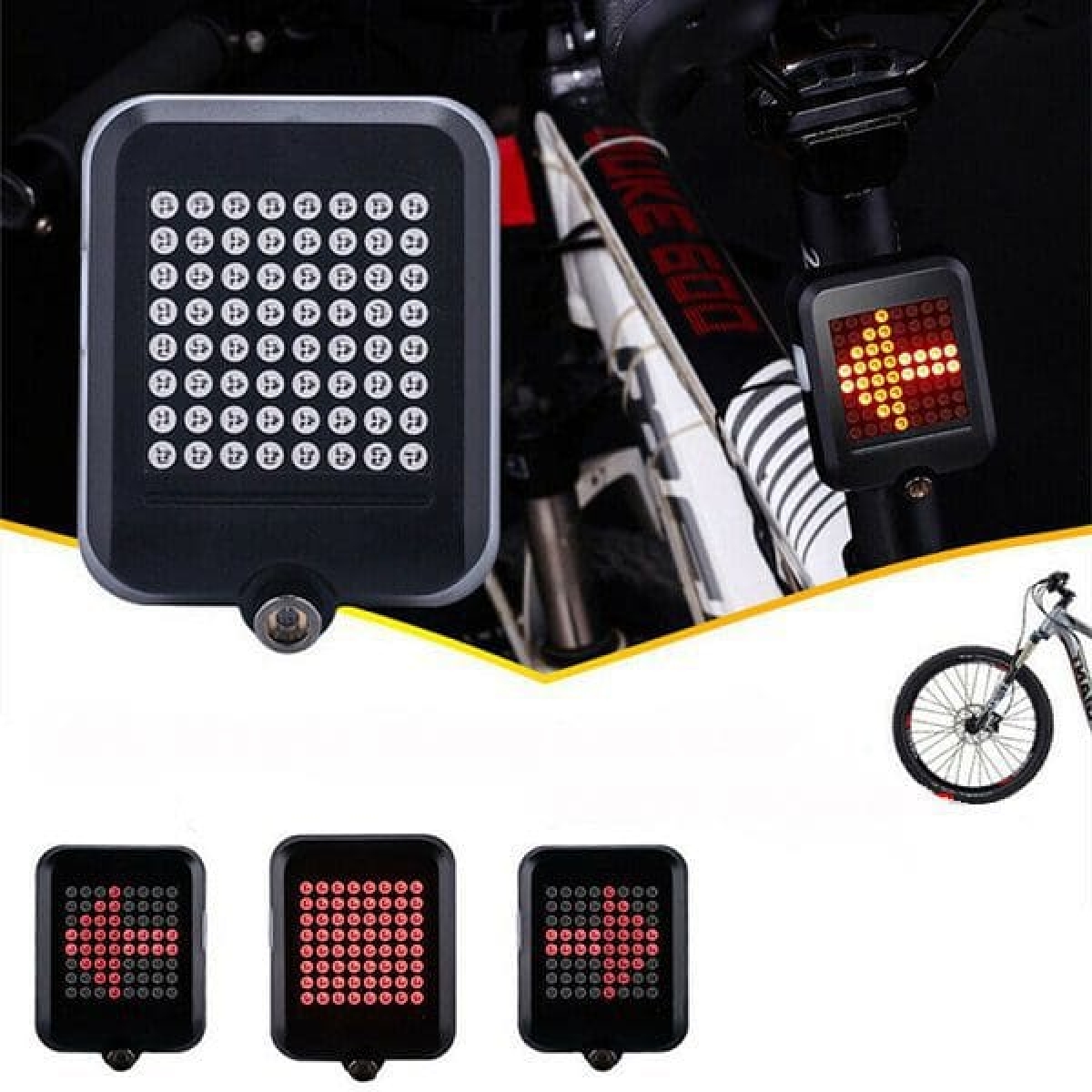 Επαναφορτιζόμενο LED Φως Ποδηλάτου 800 Lumens με 64 LED, Αδιάβροχο & USB – AQY-0100 - Image 2