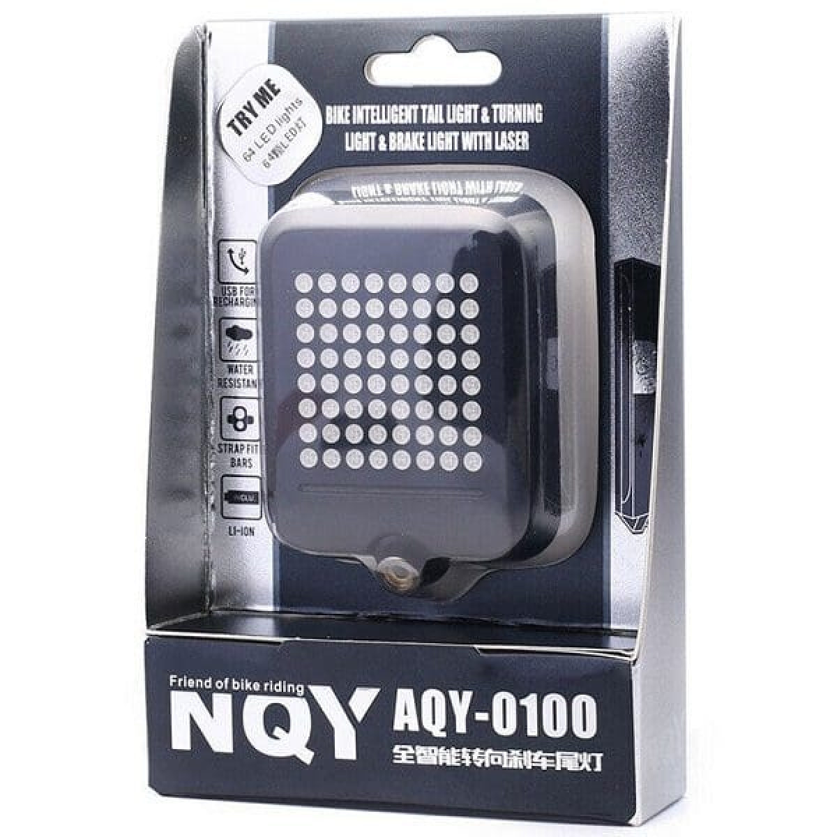 Επαναφορτιζόμενο LED Φως Ποδηλάτου 800 Lumens με 64 LED, Αδιάβροχο & USB – AQY-0100 - Image 4