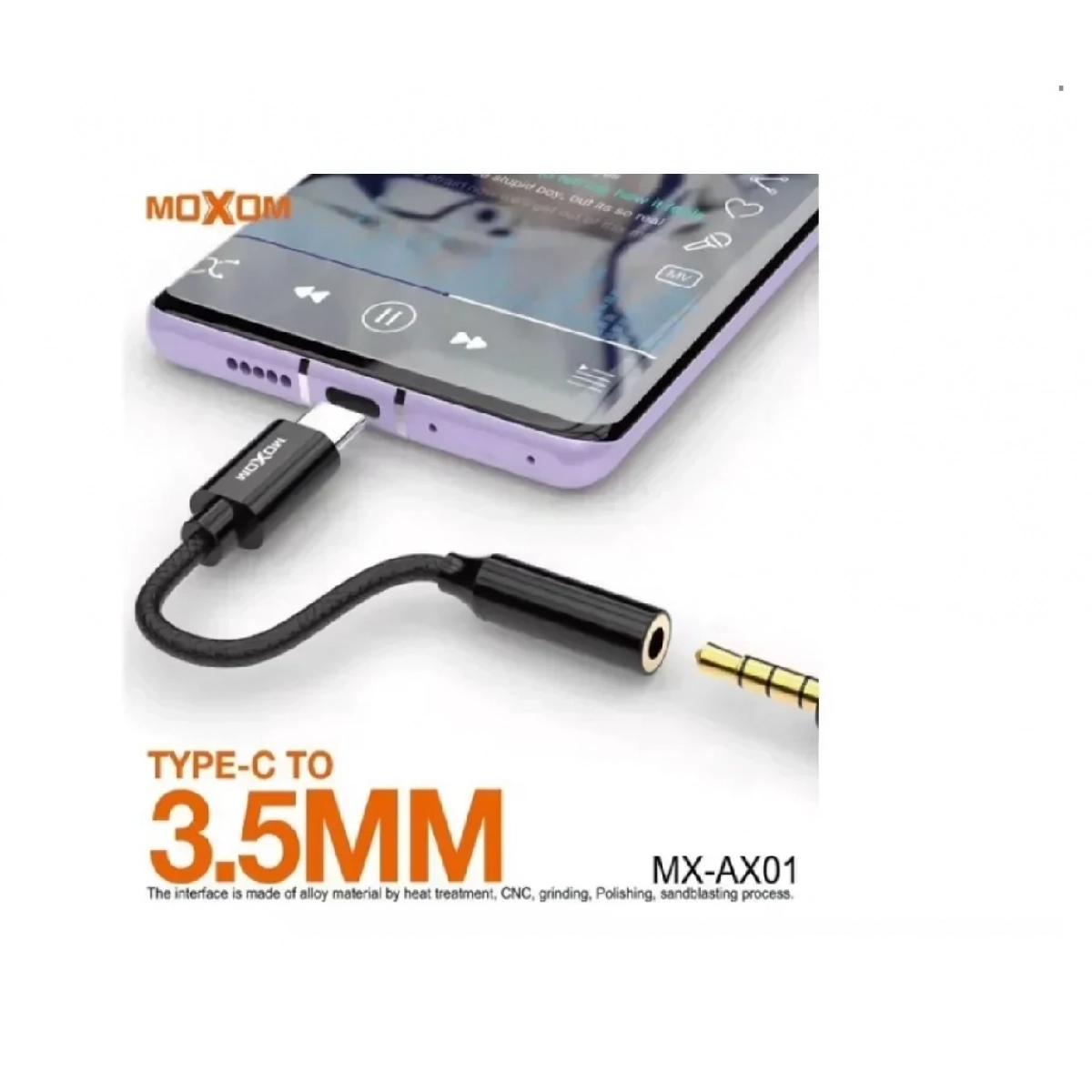 Moxom Μετατροπέας USB-C male σε 3.5mm female (MX-AX01)